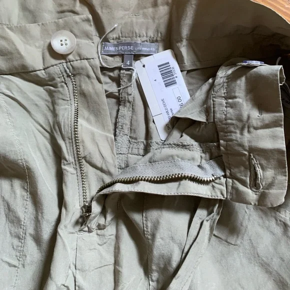 NWT! James Perse Belted Silk/Cotton Knee Skirt Size 4 - Picture 9 of 13